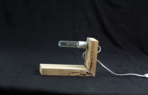 Wormwood lamp simple bare bulb with switch